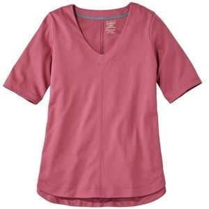 LL Bean Pima Cotton Tee, V-Neck Tunic